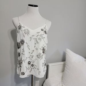 White Sequin Tank